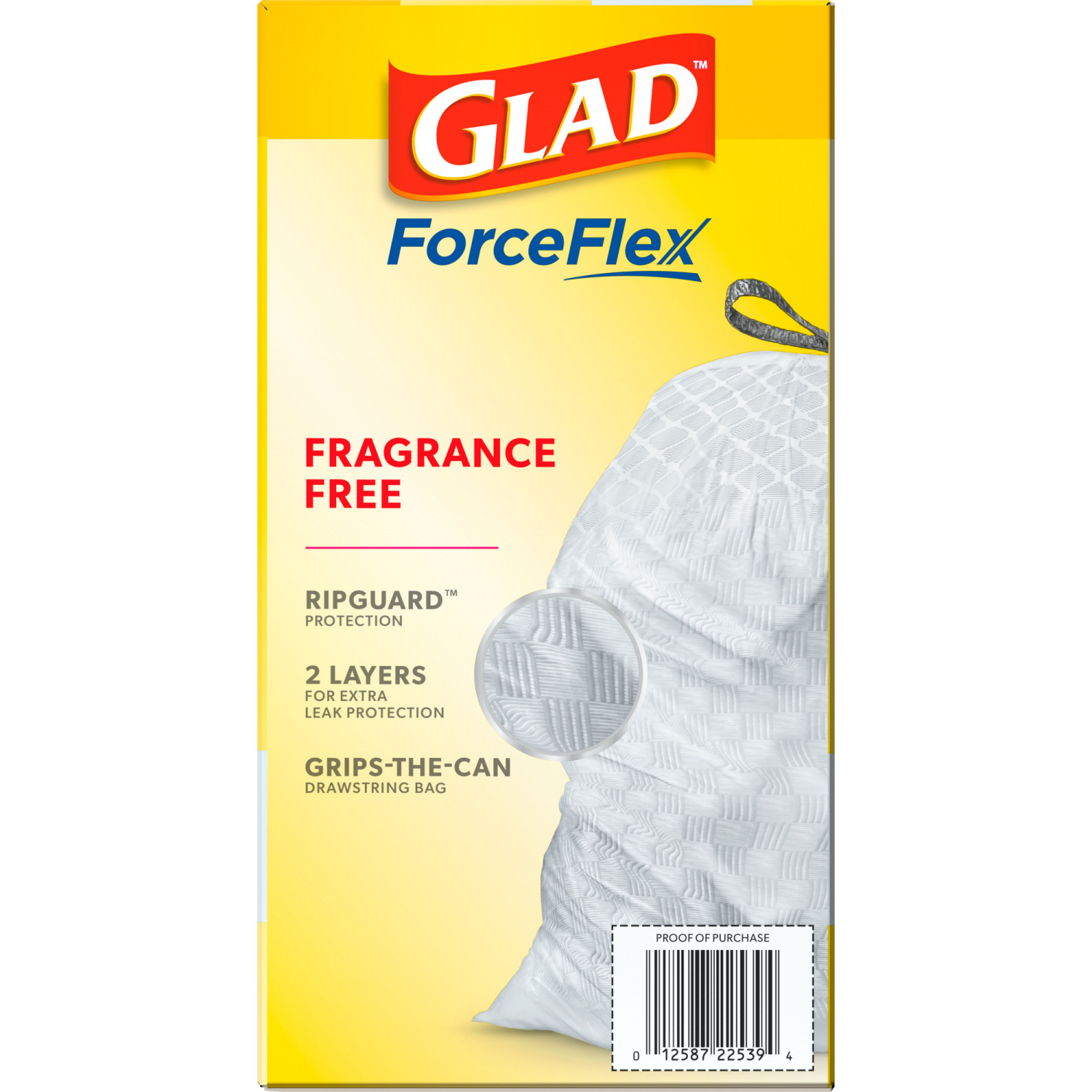 slide 5 of 8, Glad ForceFlex 13 Gallon Kitchen Drawstring Fragrance Free Bags Tall 80 ea, 80 ct