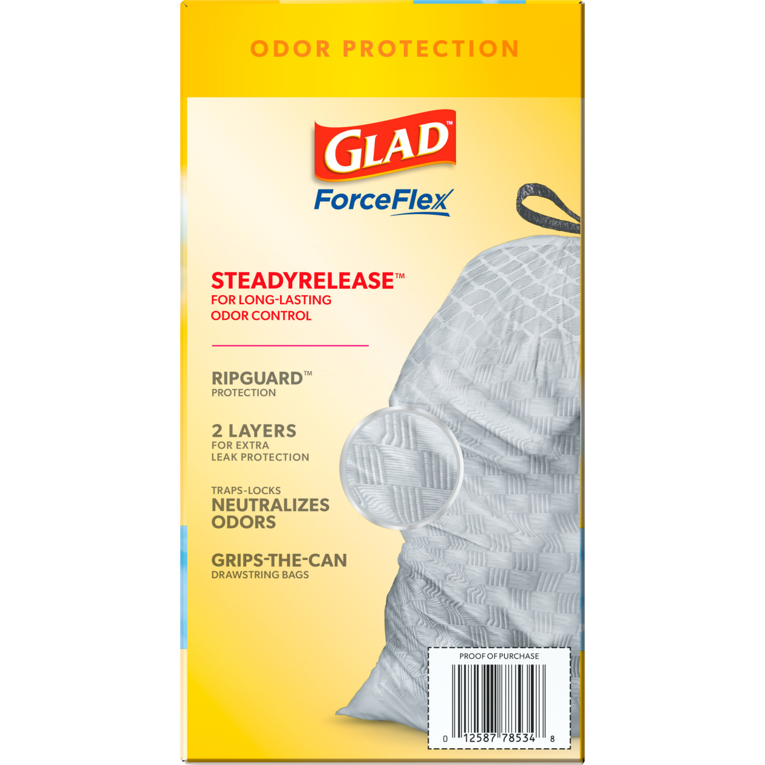 slide 5 of 8, Glad Force Flex Drawstring Fresh Clean Odor Shield 13 Gallon 80ct, 80 ct