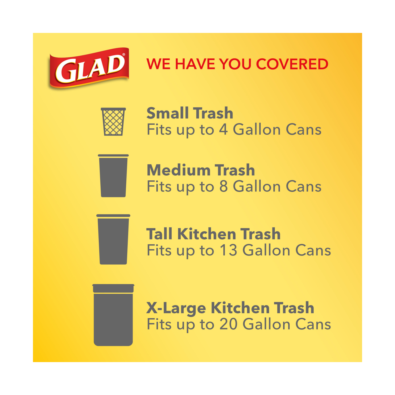 slide 8 of 8, Glad 4 Gallon Small Quick-Tie Fresh Clean Trash Bags 26 ea, 26 ct
