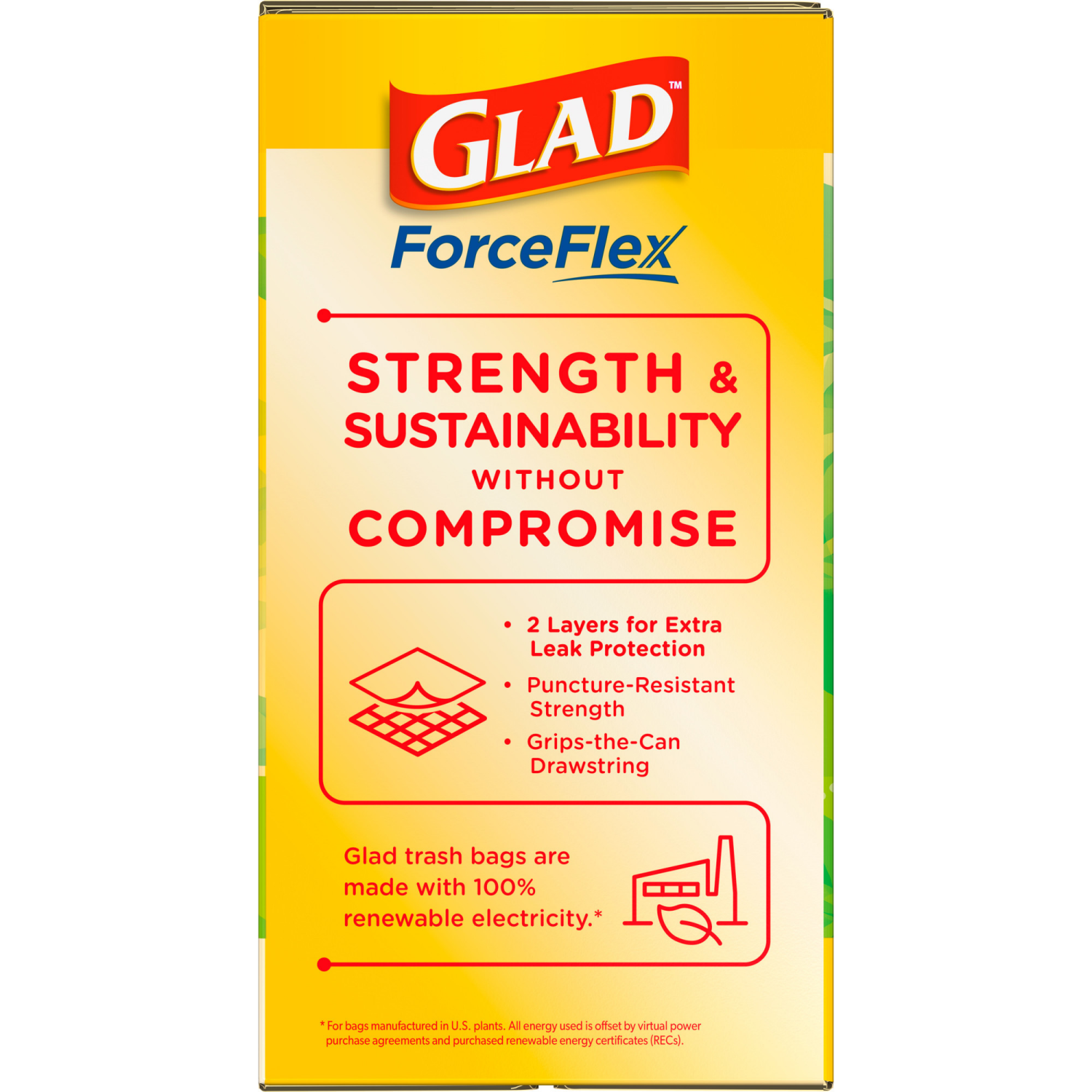 slide 3 of 8, Glad ForceFlex Tall Kitchen Drawstring Trash Bags – 13 Gallon White Trash Bag, Gain Original scent with Febreze Freshness – 110 Count (79098), 110 ct