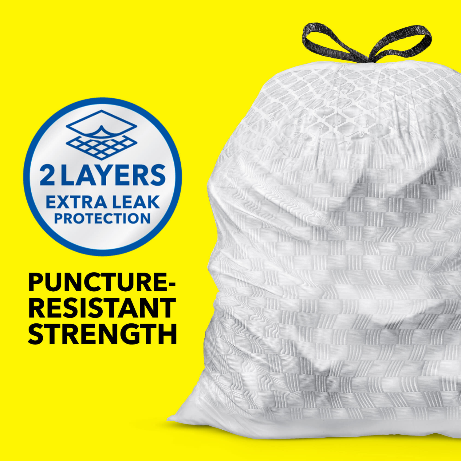 slide 7 of 8, Glad Forceflex Tall Kitchen Drawstring Trash Bags 13 Gallon - 40 Count, 40 ct