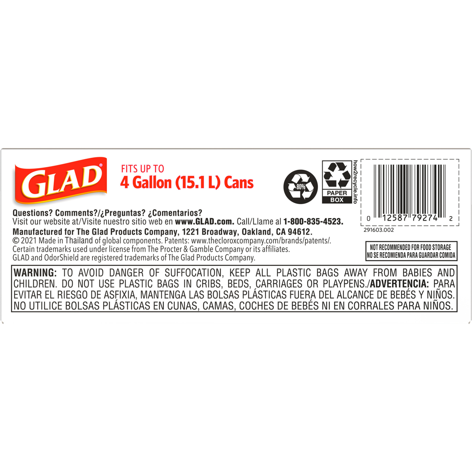 slide 5 of 8, Glad OdorShield Small Drawstring Trash Bags, 4 Gallon Trash Bag, Febreze Cherry Blossom, 34 Count, 34 ct