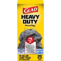 Glad ForceFlex with Clorox Large Drawstring Mountain Air Trash Bags
