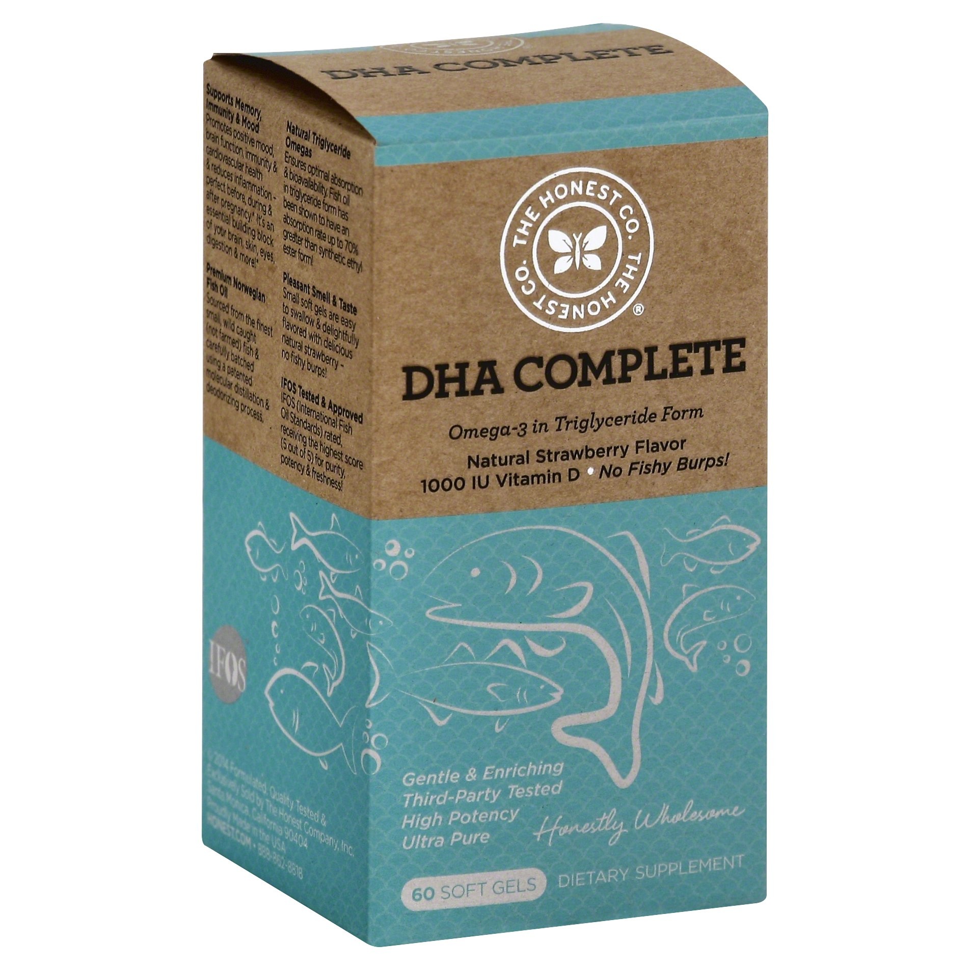 slide 1 of 4, The Honest Co. DHA Complete 60 ea, 60 ct