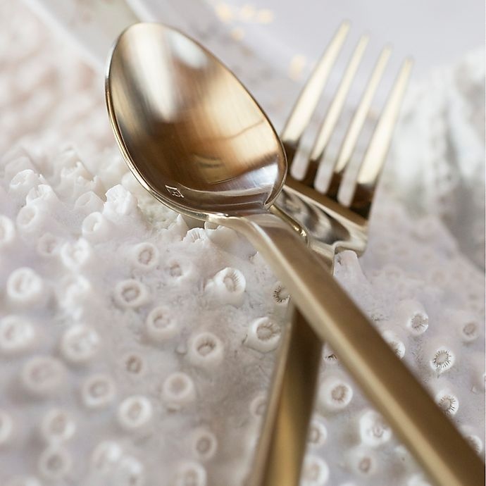 slide 4 of 5, Fortessa Arezzo Place Setting - Brushed Gold, 5 ct
