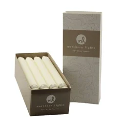 Northern Lights 10" Wide Taper Candles - Ivory