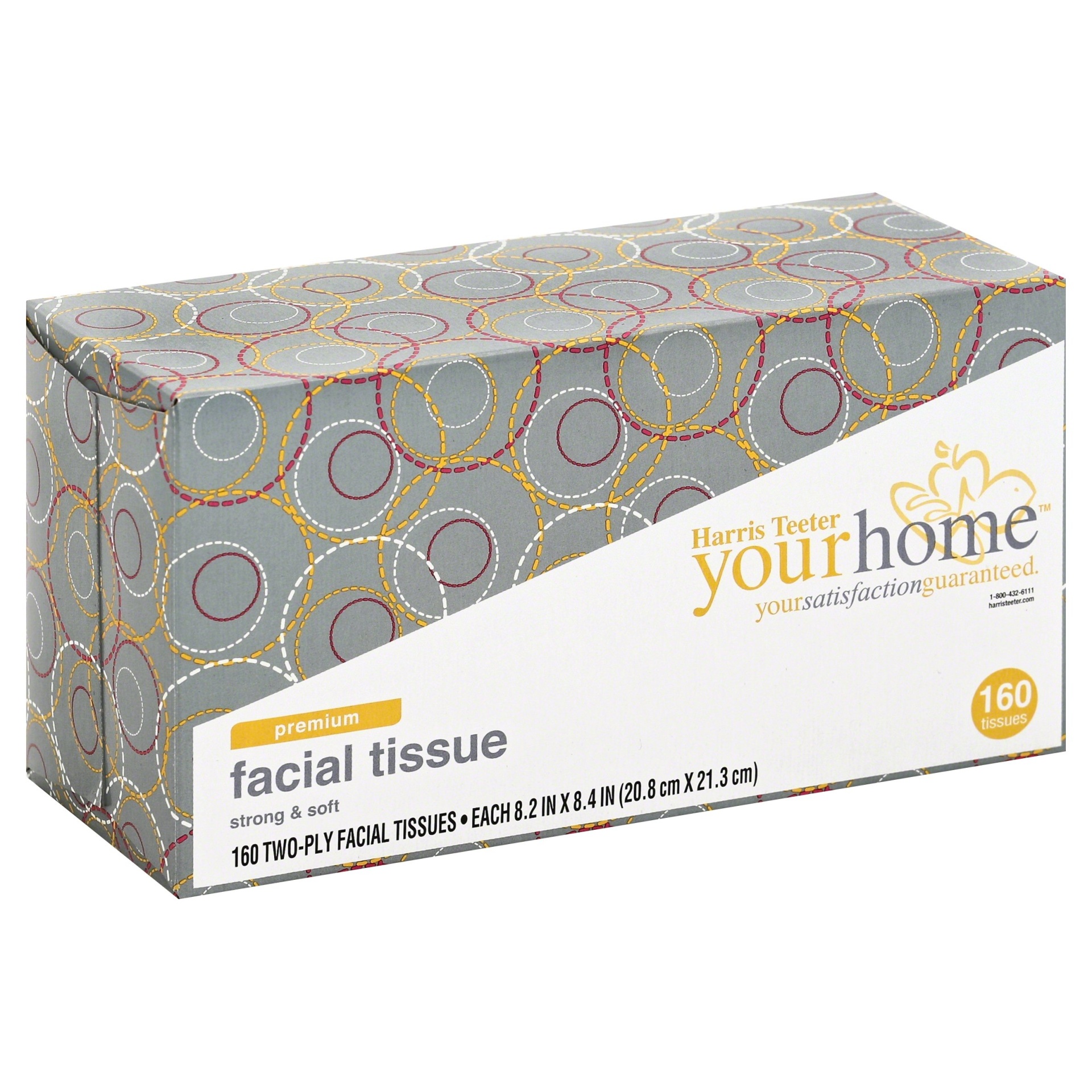 slide 1 of 4, Harris Teeter yourhome Two-Ply Premium Facial Tissue, 160 ct