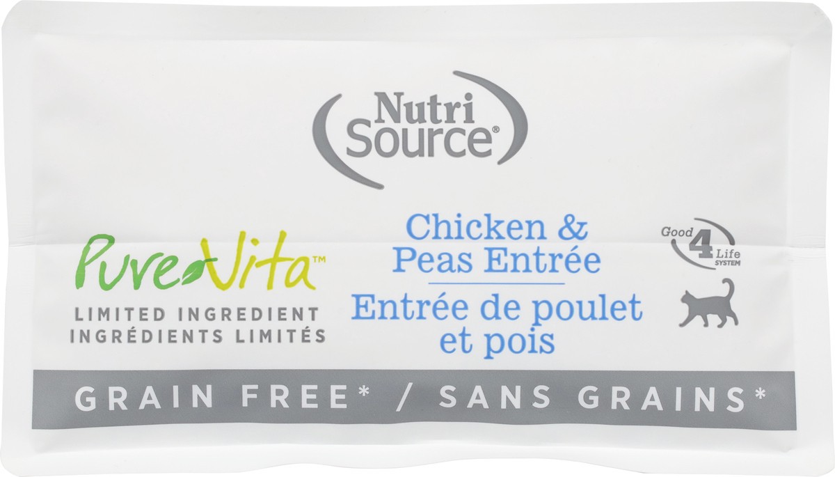slide 3 of 15, NutriSource PureVita Grain Free All Life Stages Chicken & Peas Entree Cat Food 4 lb, 4 lb