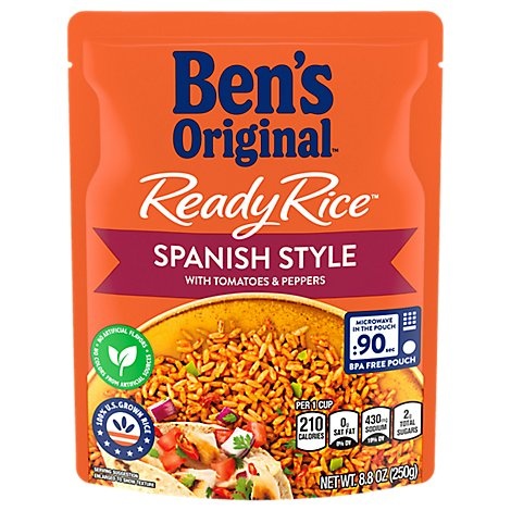 slide 1 of 1, Bens Original Spanish Style Ready Rice Side Dish, 8.8 oz