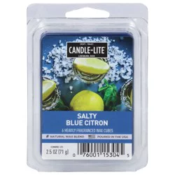Candle-Lite Salty Blue Citron Wax Cubes 6 ea