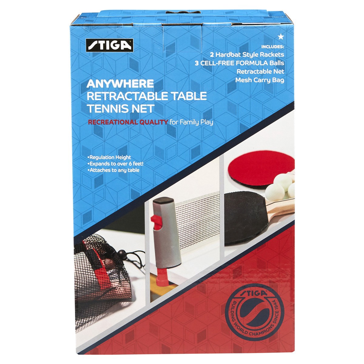 slide 1 of 1, Stiga Retractable Anywhere Table Tennis Set, 1 ct