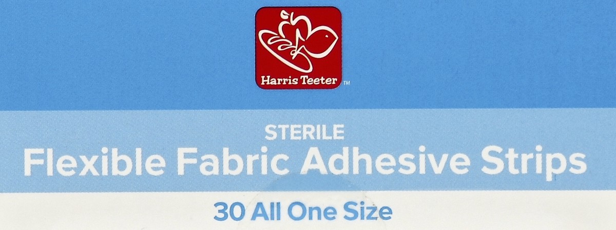 slide 2 of 4, Harris Teeter All One Size Flexible Fabric Adhesive Strips, 30 ct