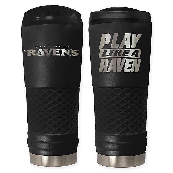 slide 1 of 1, NFL Baltimore Ravens Powder Coated Stealth Draft Tumbler, 24 oz