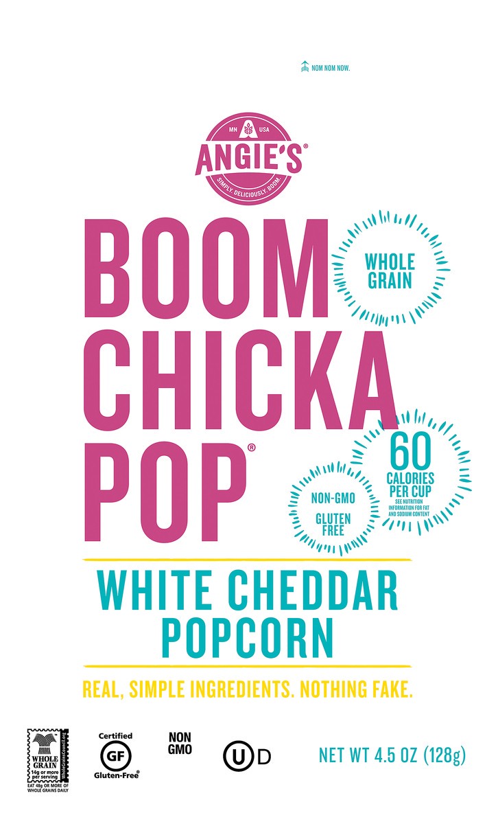 slide 1 of 5, Angie's BOOMCHICKAPOP White Cheddar Popcorn, 4.5 oz