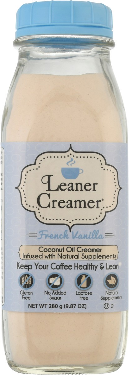 slide 6 of 9, Leaner Creamer Coconut Oil Creamer, French Vanilla, 9.87 oz