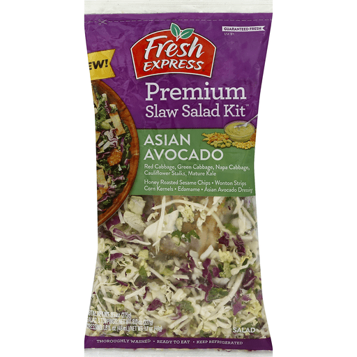 slide 1 of 1, Fresh Express Slaw Salad Kit, Premium, Asian Avocado, 9.7 oz