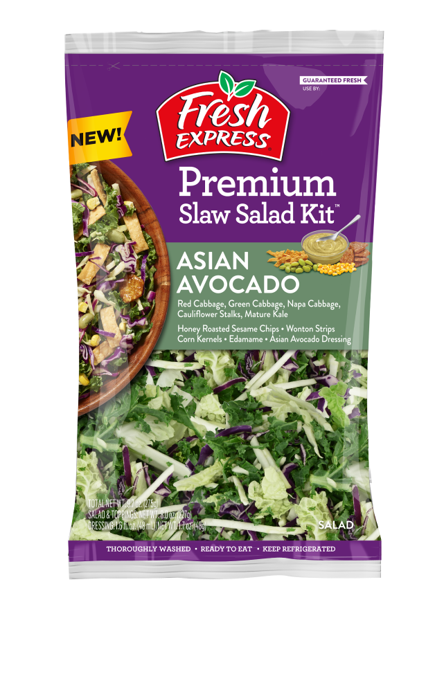 slide 1 of 1, Fresh Express Slaw Salad Kit, Premium, Asian Avocado, 9.7 oz