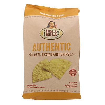 slide 1 of 1, Hola Nola Authentic Tortilla Chips, 12 oz