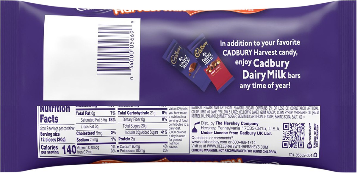 slide 2 of 3, Cadbury Milk Chocolate Harvest Mix, 10 oz