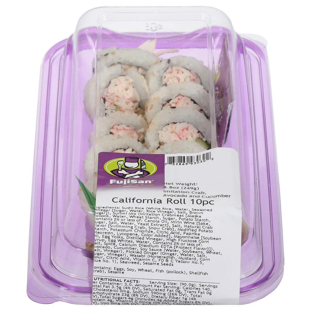 slide 1 of 4, Fujisan California Roll Piece 10 ea, 9.5 oz