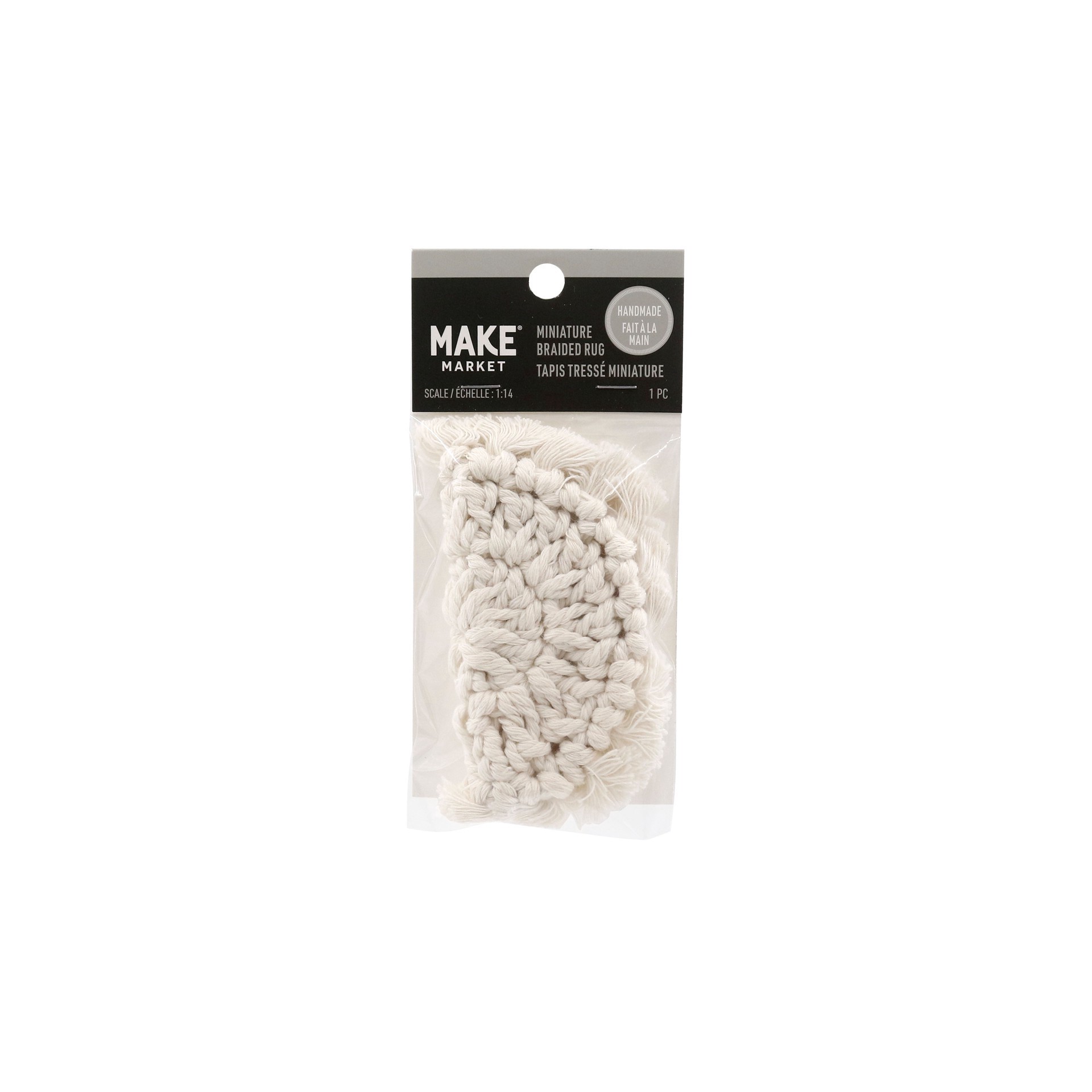 slide 2 of 2, Mini Ivory Braided Rug By Make Market, 5.3 in x 2.5 in x 0.4 in