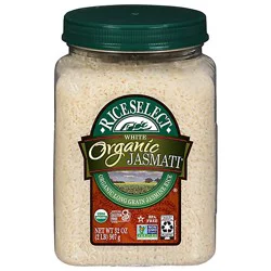 Riceselect White Organic Jasmati Jasmine Rice In Jar - 32 Oz