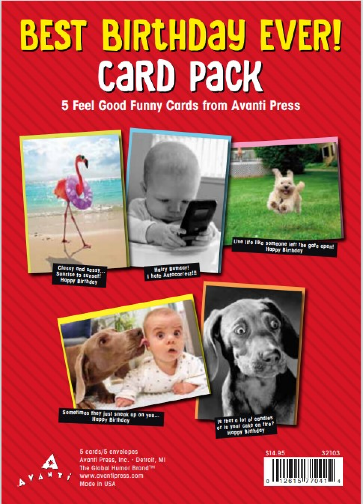 slide 2 of 2, Avanti Card Best Birthday Ever Multipk 5Ct, 5 ct