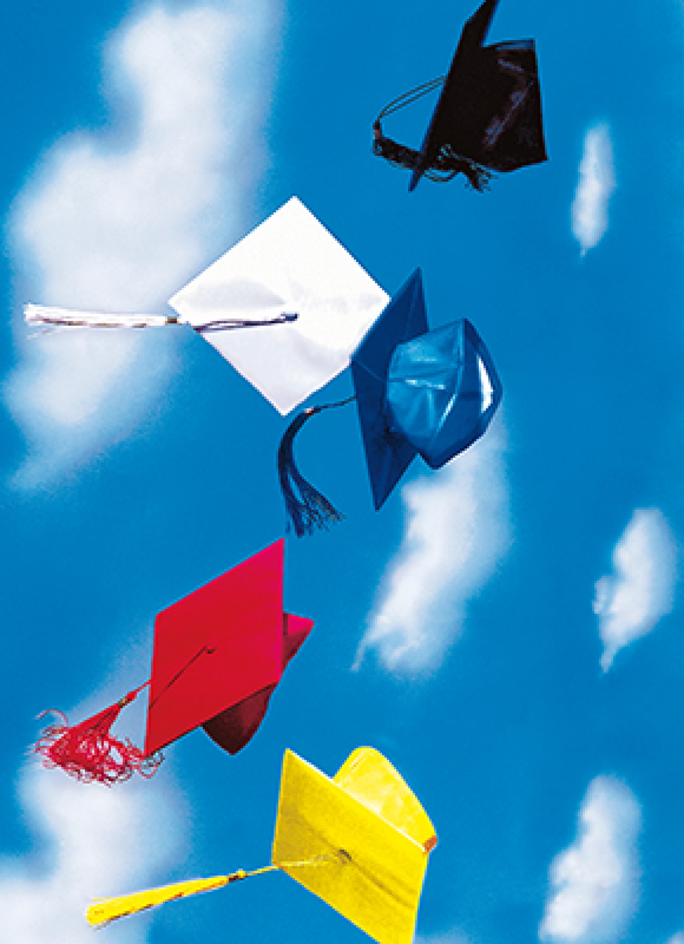 slide 1 of 1, Avanti Card Graduation Grad Caps In Air, 1 ct
