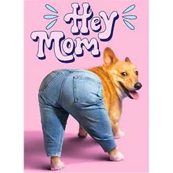 Avanti Card Mothers Day Corgi Dog Mom Jeans