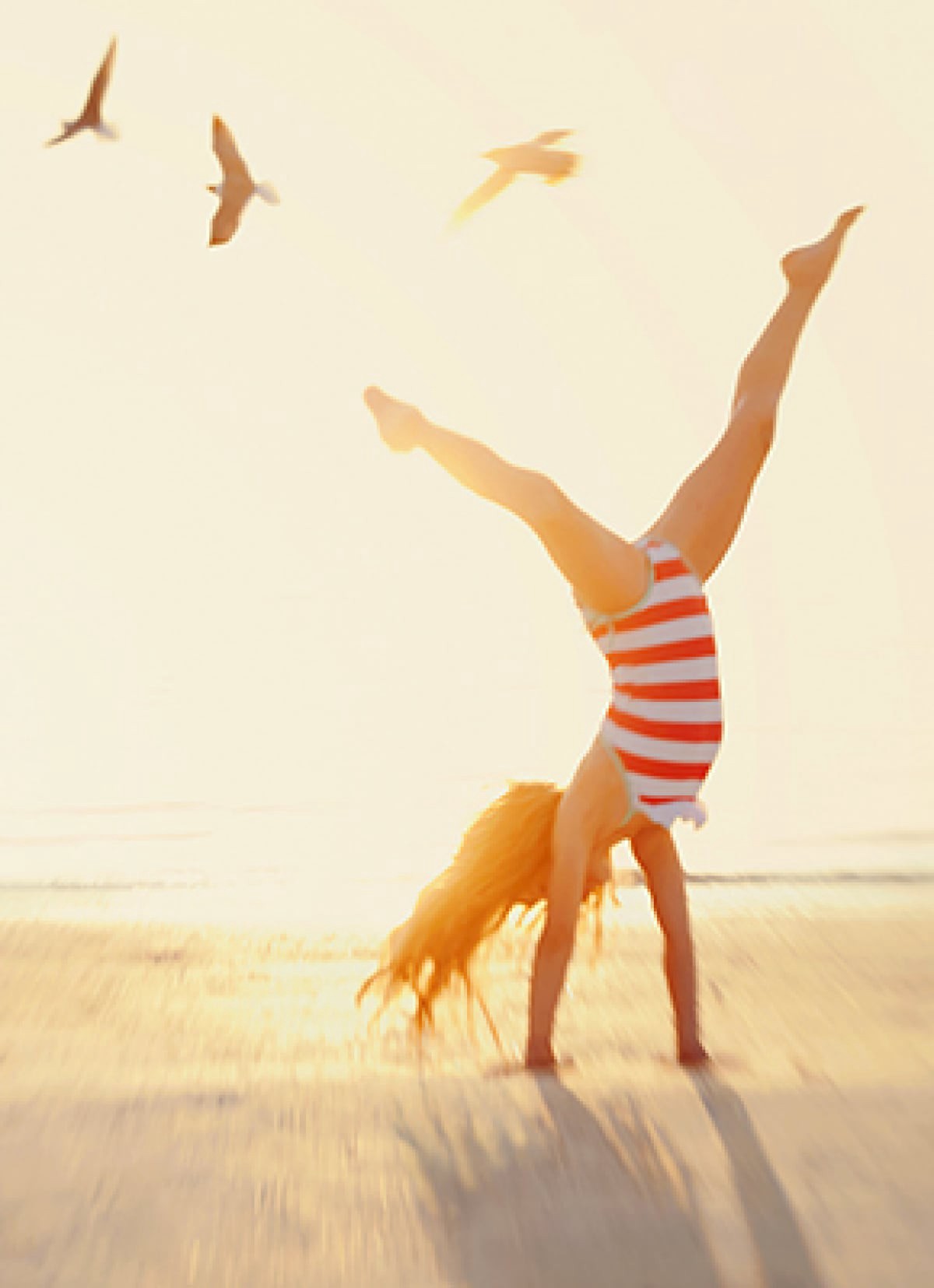 slide 1 of 1, Avanti Card Blank Little Girl Cartwheel, 1 ct