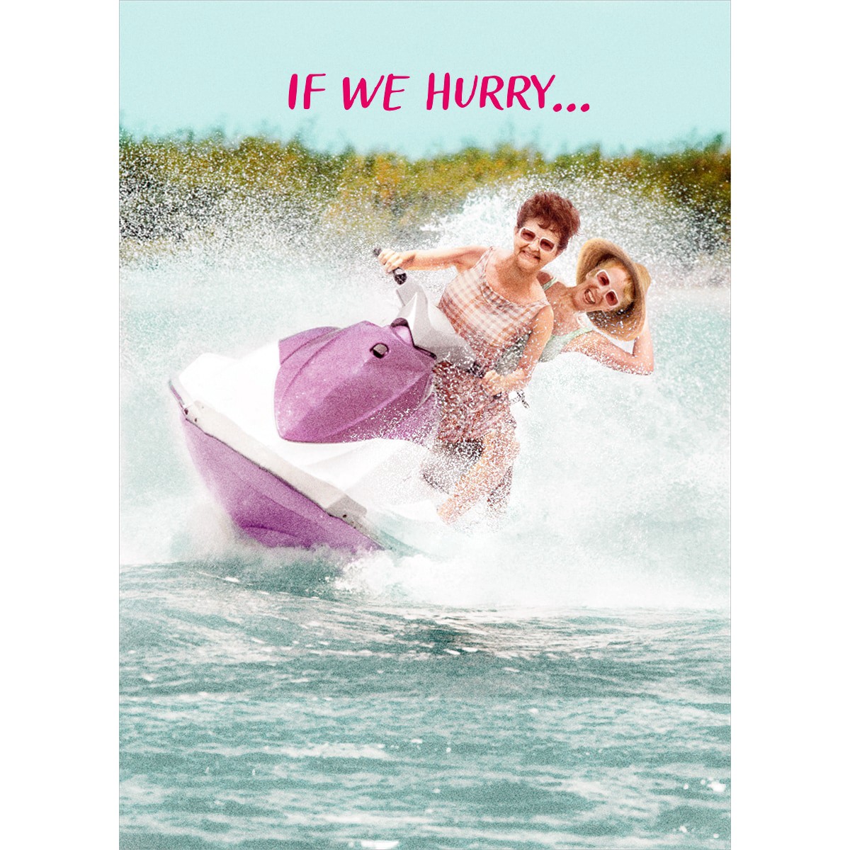 slide 1 of 1, Avanti Card Bday Fancy Jet Ski Woman, 1 ct