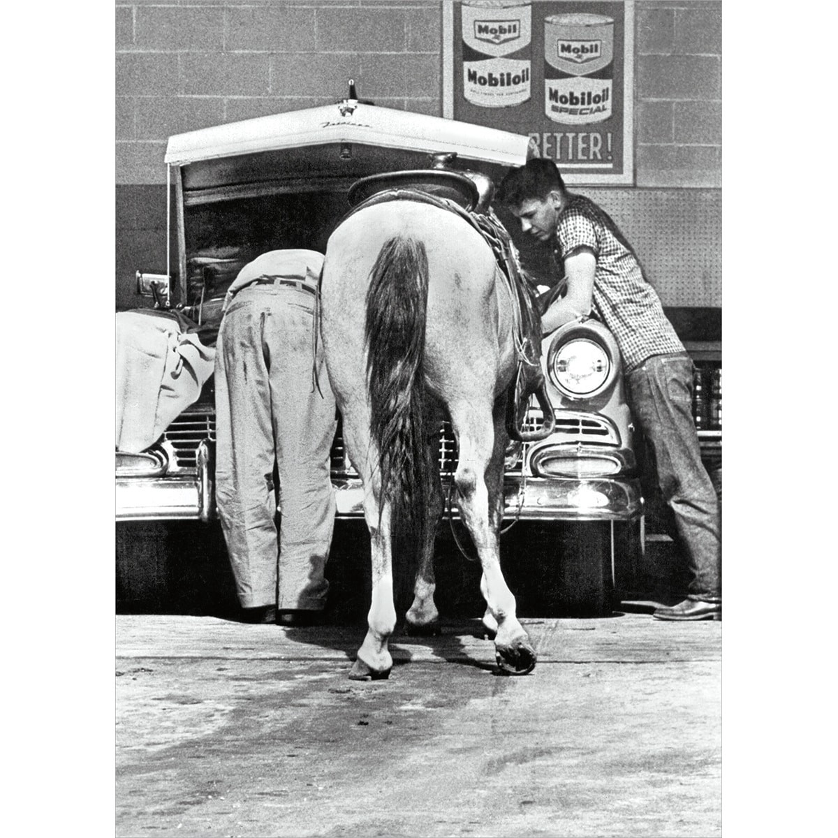 slide 1 of 1, Avanti Card Bday Under Hood With Horse, 1 ct