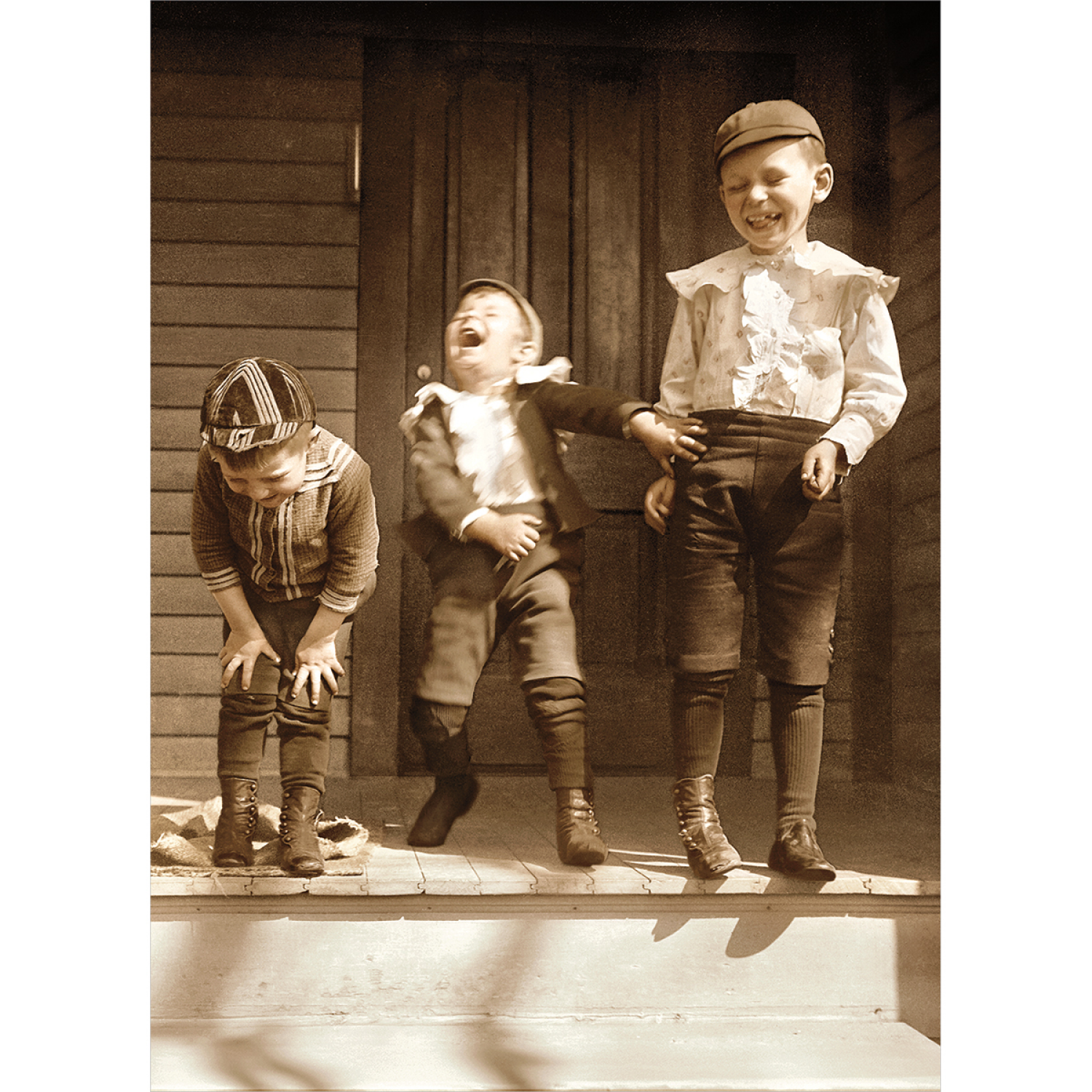 slide 1 of 1, Avanti Card Birthday Three Boys Laughing, 1 ct