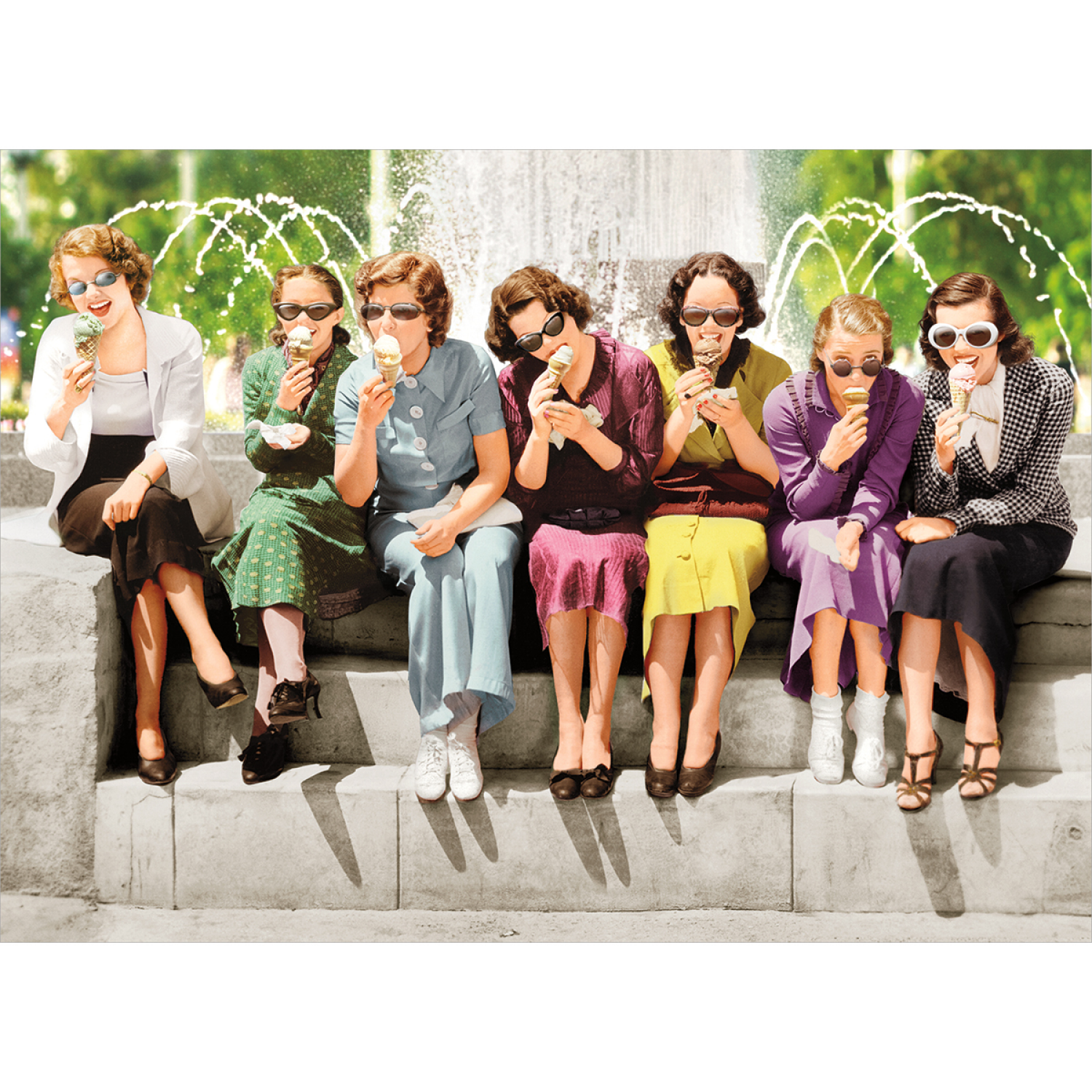 slide 1 of 1, Avanti Card Birthday Women Eating Ice Cr, 1 ct