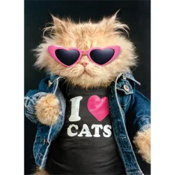 Avanti Cool Cat In Denim Jacket Just Funny Card, 4 In X 6 In, 1 Ct