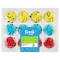 Fresh from Meijer Assorted Cupcakes, 12 ct, Primary Colors