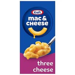 Kraft Three Cheese Mac & Cheese Macaroni And Cheese Dinner With Mini-Shell Pasta - 7.25 Oz