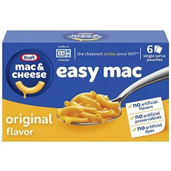 Kraft Easy Mac Original Macaroni & Cheese Microwavable Dinner Packets - 6 Count