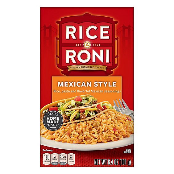slide 1 of 1, Rice-A-Roni Rice Mexican Style Box - 6.4 Oz, 6.4 oz