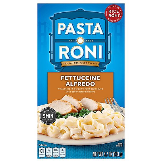 slide 1 of 1, Pasta Roni Pasta Fettuccine Alfredo Box - 4.7 Oz, 4.7 oz
