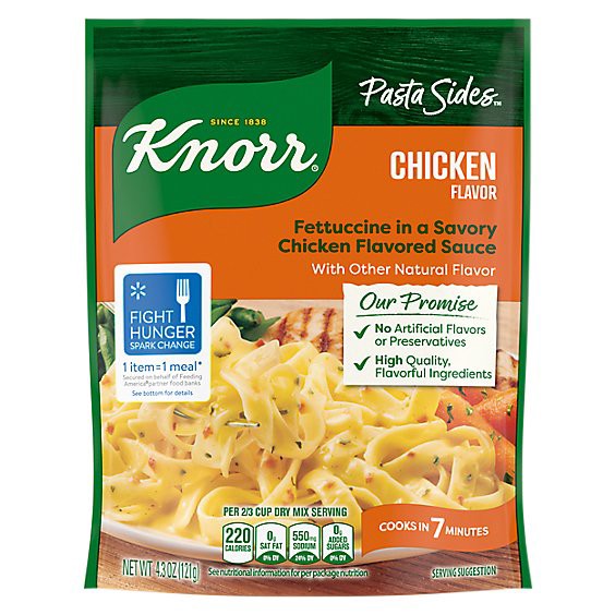 slide 1 of 1, Knorr Chicken Fettuccine Pasta Pasta Sides - 4.3 Oz, 4.3 oz