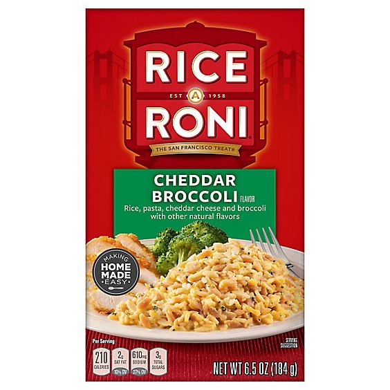 slide 1 of 10, Rice-A-Roni Cheddar Broccoli - 6.5 Oz, 6.5 oz
