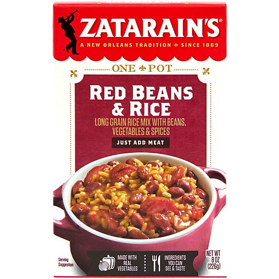 slide 1 of 12, Zatarain's Red Beans & Rice Dinner Mix - 8 Oz, 8 oz