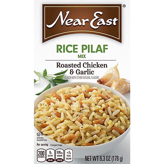 slide 1 of 1, Near East Rice Pilaf Mix Roasted Chicken & Garlic Box - 6.3 Oz, 6.3 oz