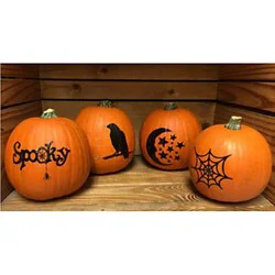 Skull Silhouette Pumpkins