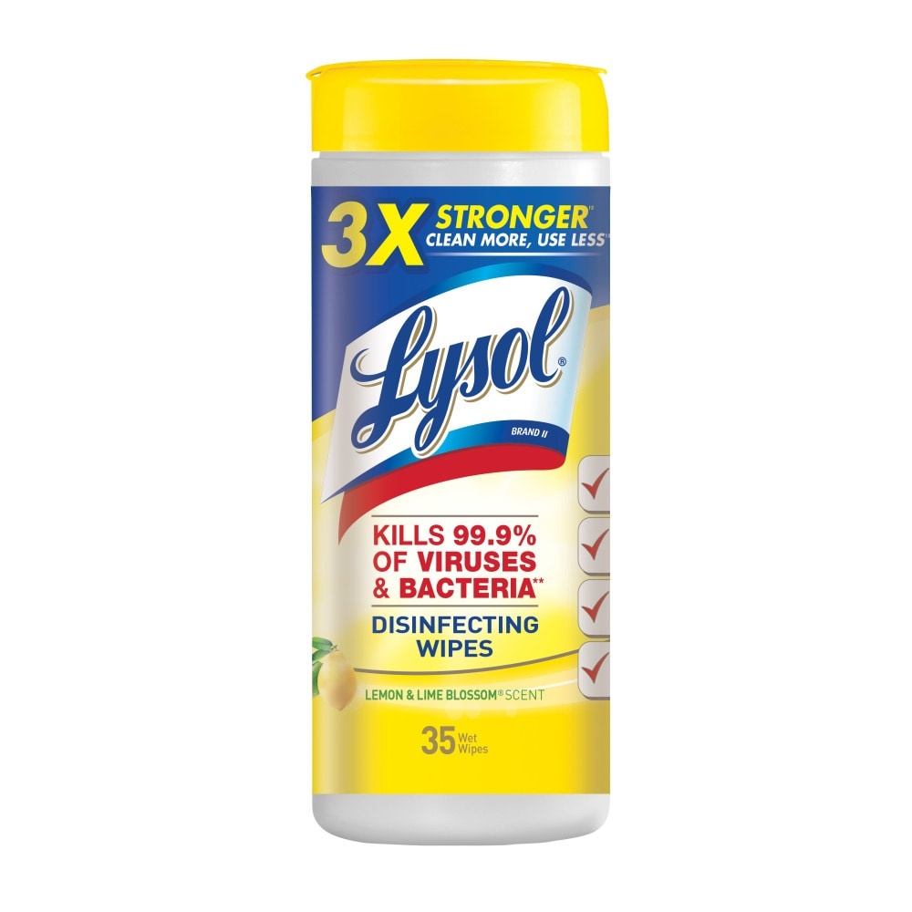 slide 1 of 1, Lysol Disinfecting Wipes Lemon Lime Blossom, 35 ct