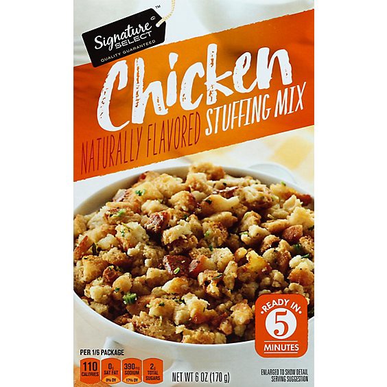 slide 1 of 1, Signature Select Chicken Flavored Stuffing Mix Box - 6 Oz, 6 oz