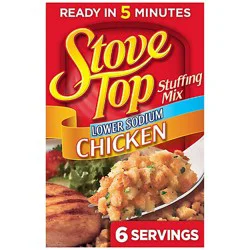 Stove Top Low Sodium Stuffing Mix For Chicken With 25% Less Sodium - 6 Oz