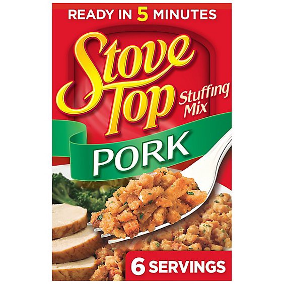 slide 1 of 8, Stove Top Stuffing Mix For Pork Box - 6 Oz, 6 oz