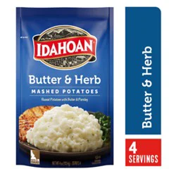 Idahoan Butter & Herb Mashed Potatoes Pouch - 4 Oz